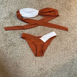 Elysiian swim strapless bikini